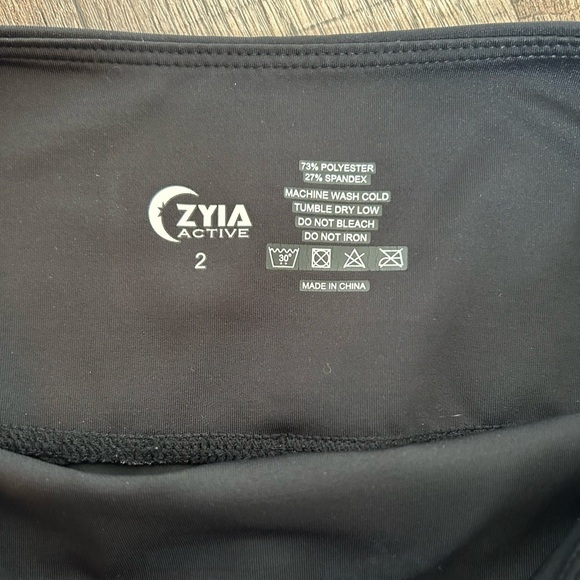 Zyia Active Womens Legging Light N Tight Black High Rise Pocket Size 2 - Picture 5 of 5